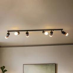 Envostar Loftlamper|Spotlights>Fida loftspot, 6 lyskilder, sort