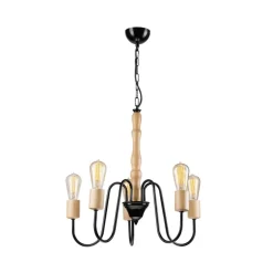 Envostar Joiy lysekrone, 5 lyskilder, sort