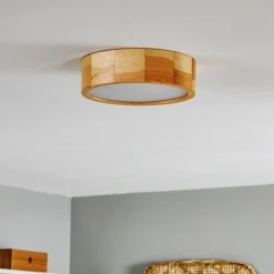 Kerio loftlampe, Ø 27 cm, fyr natur^Envostar Clearance