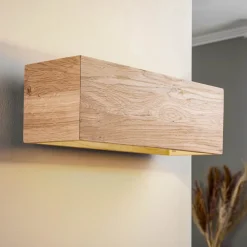 Envostar Bæredygtige Lamper>Kubiko væglampe, olieret eg