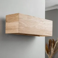 Envostar Bæredygtige Lamper>Kubiko væglampe, olieret eg