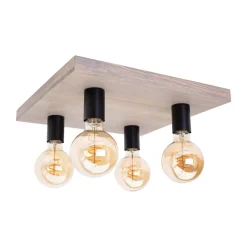 Envostar Lobo loftslampe 4fl. fyrretræsgrå