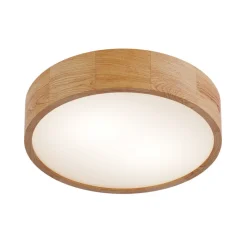 loftlampe Kerio, Ø 37 cm, naturligt egetræ^Envostar Hot