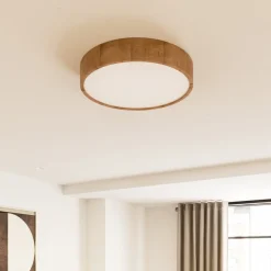 loftlampe Kerio, Ø 47 cm, naturligt egetræ^Envostar Sale