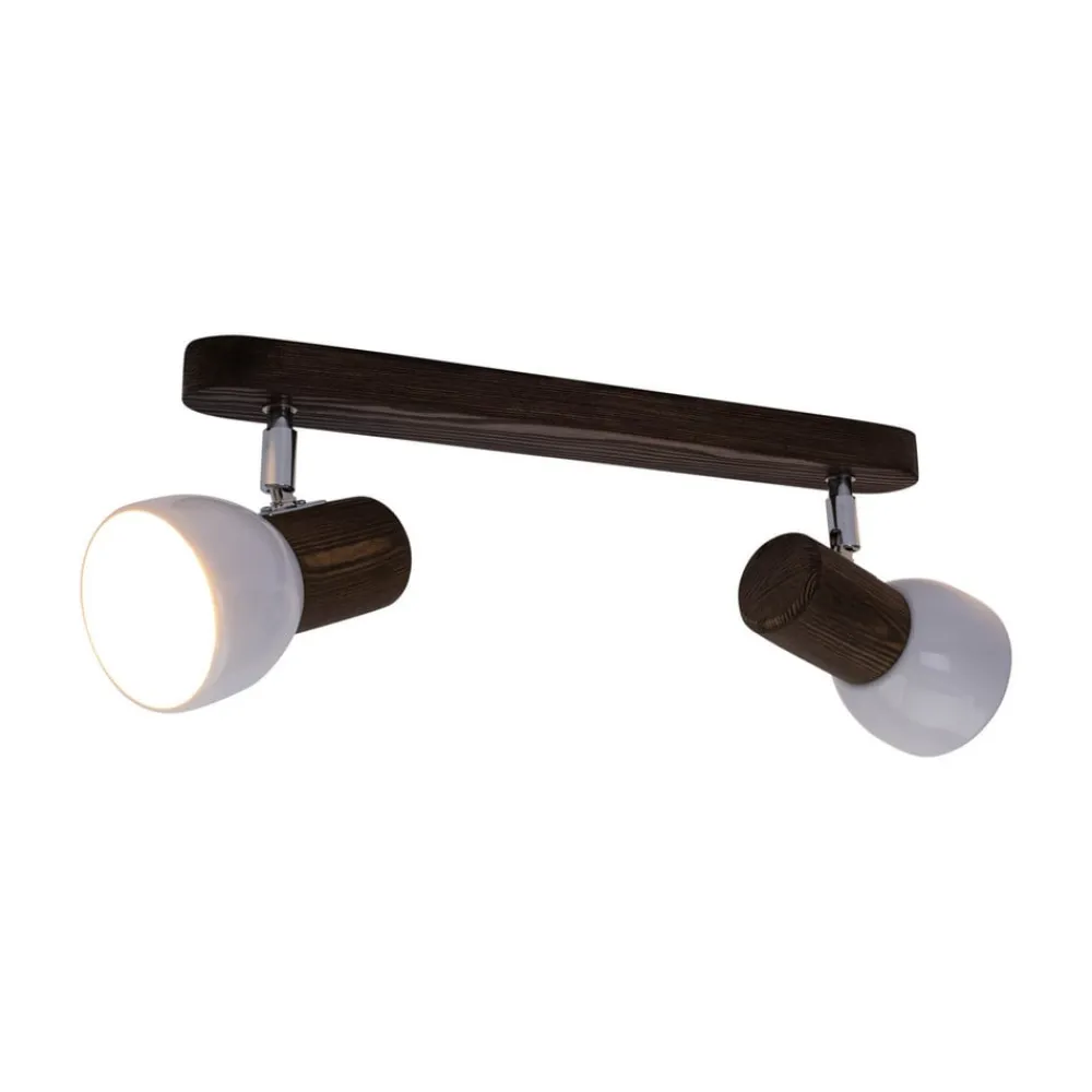 Nale loftspot 2fl. fyrretræ valnød^Envostar Outlet