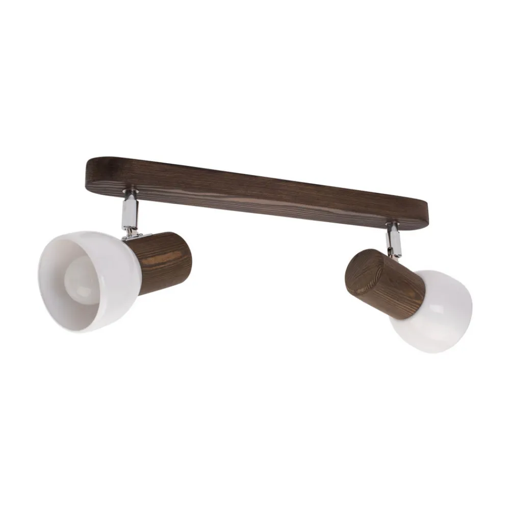 Nale loftspot 2fl. fyrretræ valnød^Envostar Outlet