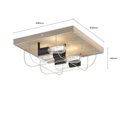 Neptuna loftslampe, firkantet, 4-lys.^Envostar Online