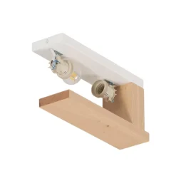 Peach Puff loftlampe med glas, træ^Envostar Outlet