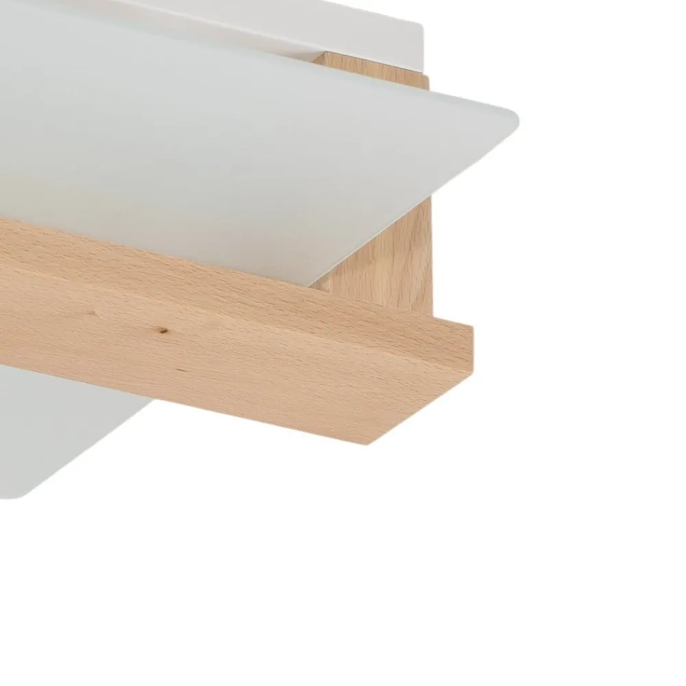 Peach Puff loftlampe med glas, træ^Envostar Outlet