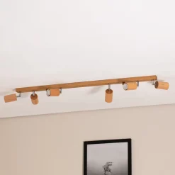 Envostar Loftlamper|Loftlamper>Peach Puff loftspot træ cylinder 6 lk