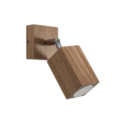 Envostar Peach Puff vægspot træ kvader 1 lyskilde