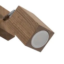 Envostar Peach Puff vægspot træ kvader 1 lyskilde