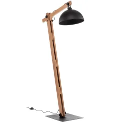 Stort gulvlampe med træstænger^Envostar Clearance