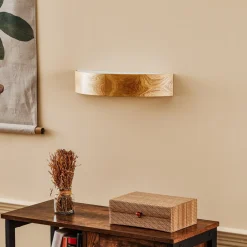 Envostar væglampe Kerio, bredde 40,5 cm, egetræ