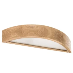 Envostar væglampe Kerio, bredde 40,5 cm, egetræ