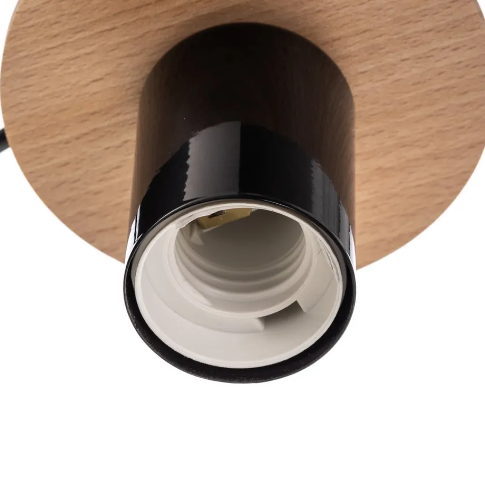 Yorik væglampe, sort/lys træ^Envostar Discount