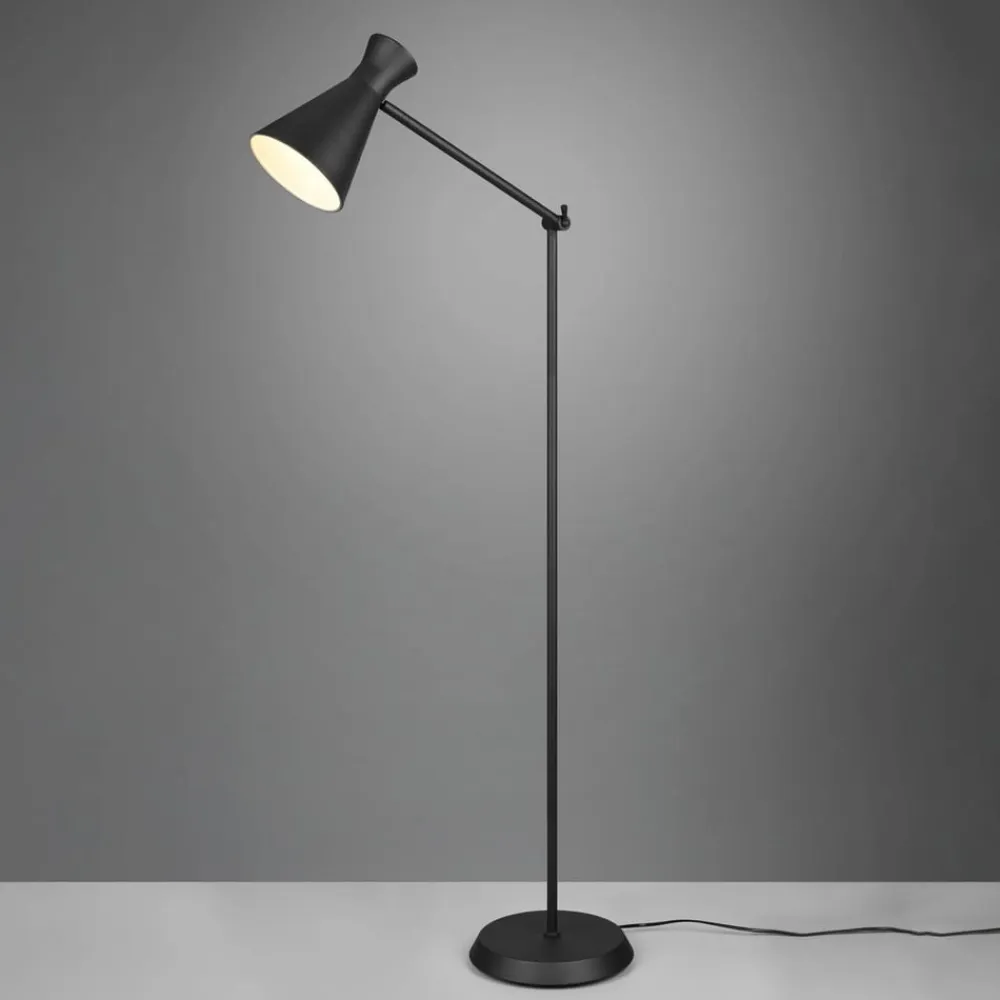 Reality Leuchten Enzo gulvlampe, højde 150 cm, sort