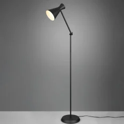 Reality Leuchten Enzo gulvlampe, højde 150 cm, sort
