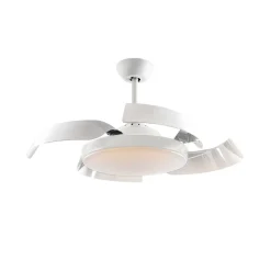 Enzo LED-loftventilator, dæmpbar, CCT, hvid^Schuller Valencia Online