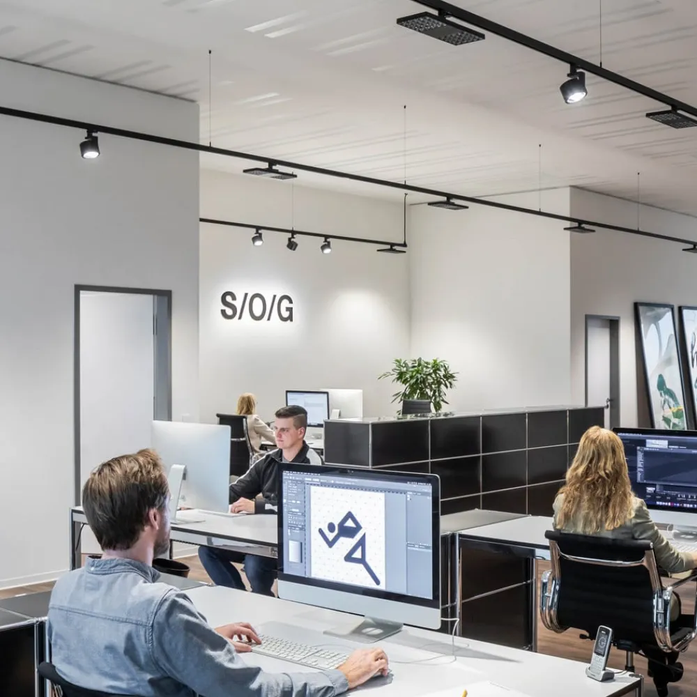 ERCO Skinnesystem>Lucy LED-bordlampe med fod, hvid 840