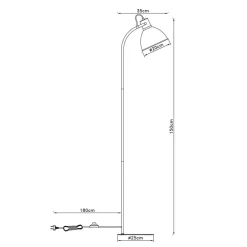 Erena gulvlampe, drejeligt hoved, lysegrøn^Brilliant Best
