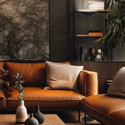 Briloner Estate LED-gulvlampe, sort, touchdæmper, USB-kabel