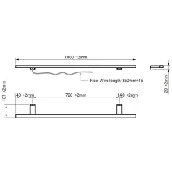 Esther 2 LED-spejllampe^Ebir New
