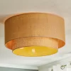 Boho jute-loftslampe naturbrun Ø60cm^Euluna Outlet