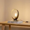 bordlampe Petla, sort/guld, metal, Ø 19 cm^Euluna Best