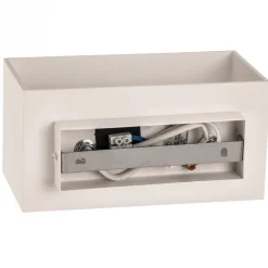 Euluna Elestren væglampe, kantet, hvid