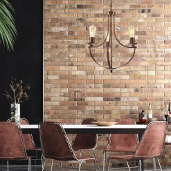 Gina lysekrone i brun, 3 lyskilder^Euluna Clearance