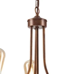 Gina lysekrone i brun, 3 lyskilder^Euluna Clearance