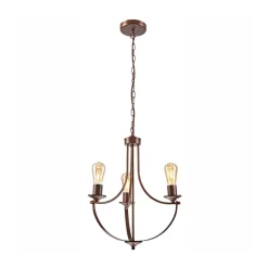 Gina lysekrone i brun, 3 lyskilder^Euluna Clearance