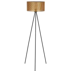 Euluna gulvlampe Zofia, guldfarvet