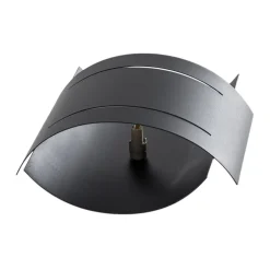 Euluna Isotta væglampe, halvrund, sort