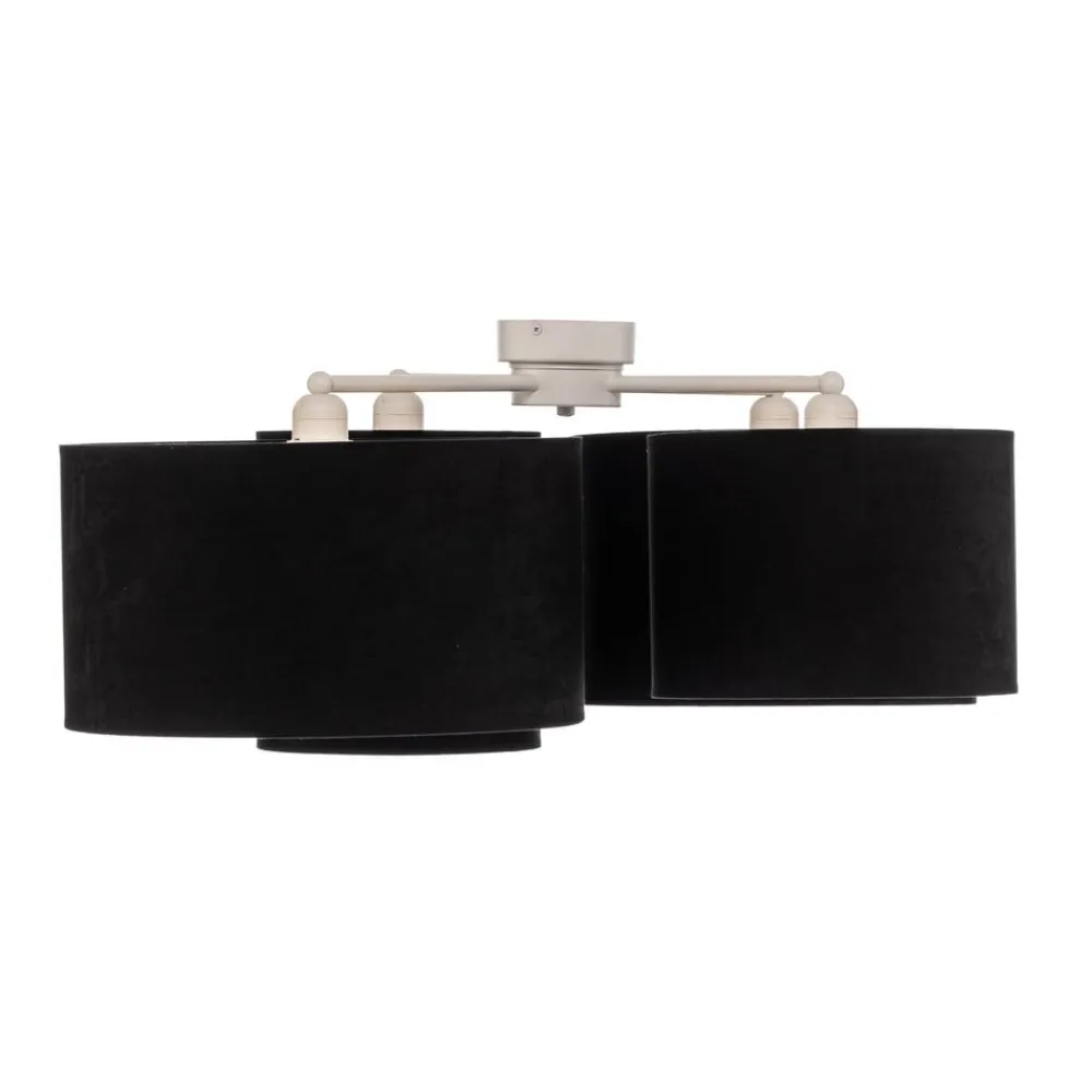 Lodge loftlampe, 4 lyskilder, sort/guld^Euluna Discount