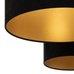 Lodge loftlampe, 4 lyskilder, sort/guld^Euluna Discount