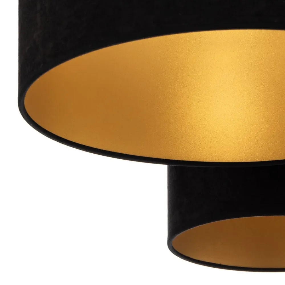 Lodge loftlampe, 4 lyskilder, sort/guld^Euluna Discount