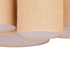 Euluna Lodge loftlampe, 4 lyskilder, jute