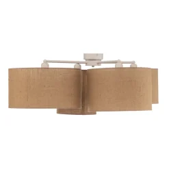 Euluna Lodge loftlampe, 4 lyskilder, jute