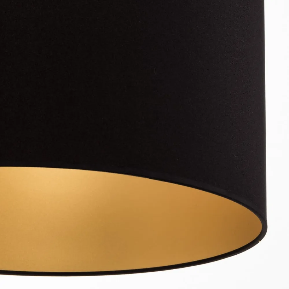 Euluna Pendellamper>Roller hængelampe, sort/guld, Ø 45 cm