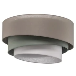 Euluna Trio monocolor loftslampe, grå, Ø 60 cm, tekstil