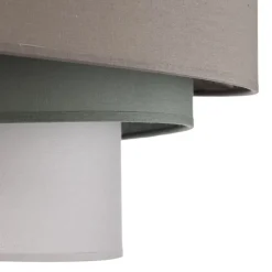 Euluna Trio monocolor loftslampe, grå, Ø 60 cm, tekstil