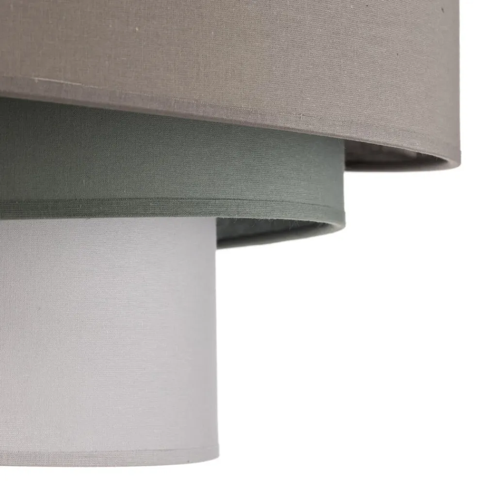 Euluna Trio monocolor loftslampe, grå, Ø 60 cm, tekstil
