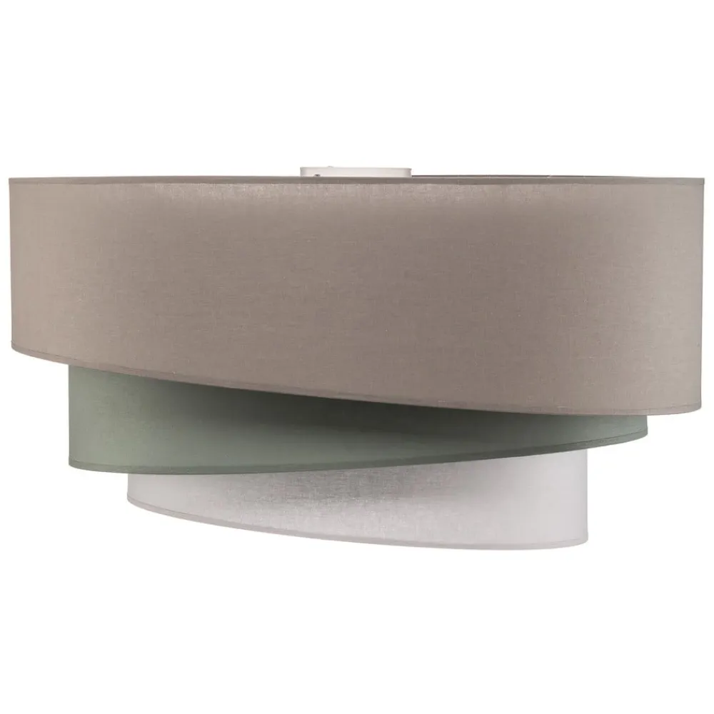 Euluna Trio monocolor loftslampe, grå, Ø 60 cm, tekstil