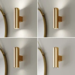 væglampe Marion, messing Højde 18 cm Stål op/ned^Euluna Online