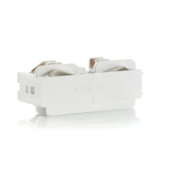 Eutrac Skinnesystem>3-faset elektrisk langsgående stik hvid