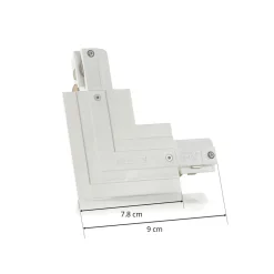 Eutrac Skinnesystem>L-stik jordleder udvendig, hvid