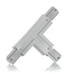 Eutrac Skinnesystem>T-stik jord indvendigt til venstre, sølv