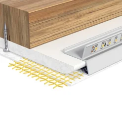 EVN APTBU alu-profil, vægrettet, 100 cm, alu